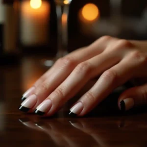 Black Tips with Gold Accent Lines Black Tips with Gold Accent Lines
