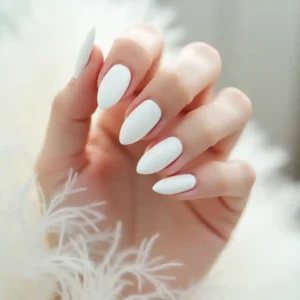 Classic White Angel Nails