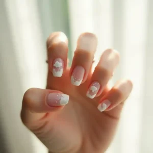 Clear Base Angel Nails