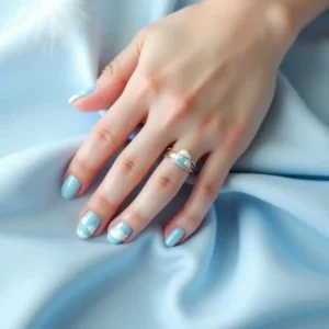 Cloud and Halo Nail Art