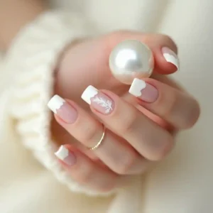 French Tips with Angel Twist
