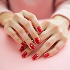 Heart Ruby Nails Heart Ruby Nails