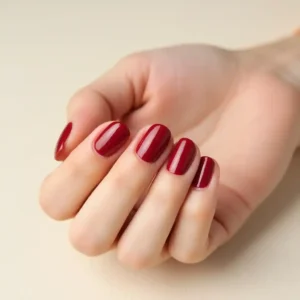 Short Ruby Nails Short Ruby Nails