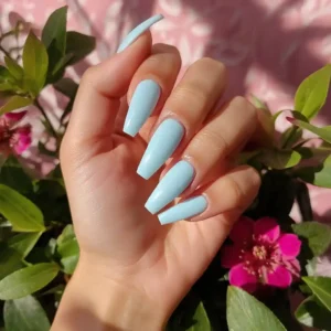 Pastel Blue Aura Nails