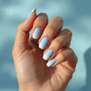 Sky Fade Aura Nails