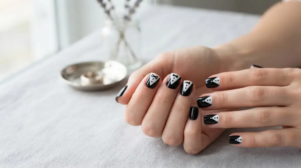 Tuxedo Nails