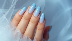Why Blue Aura Nails Are So Popular This Season