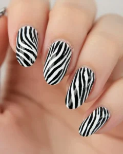 Zebra Print Nails