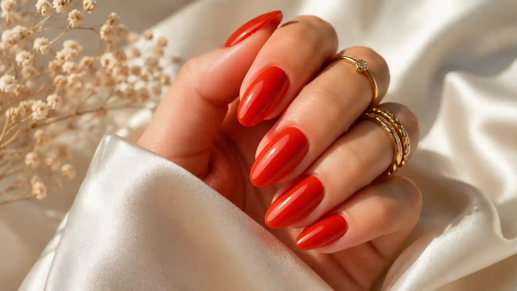 Tomato Red nails