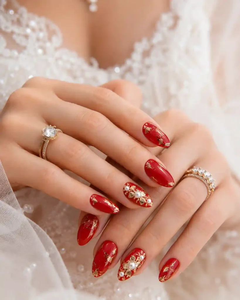 Tomato Red with Gold Foil