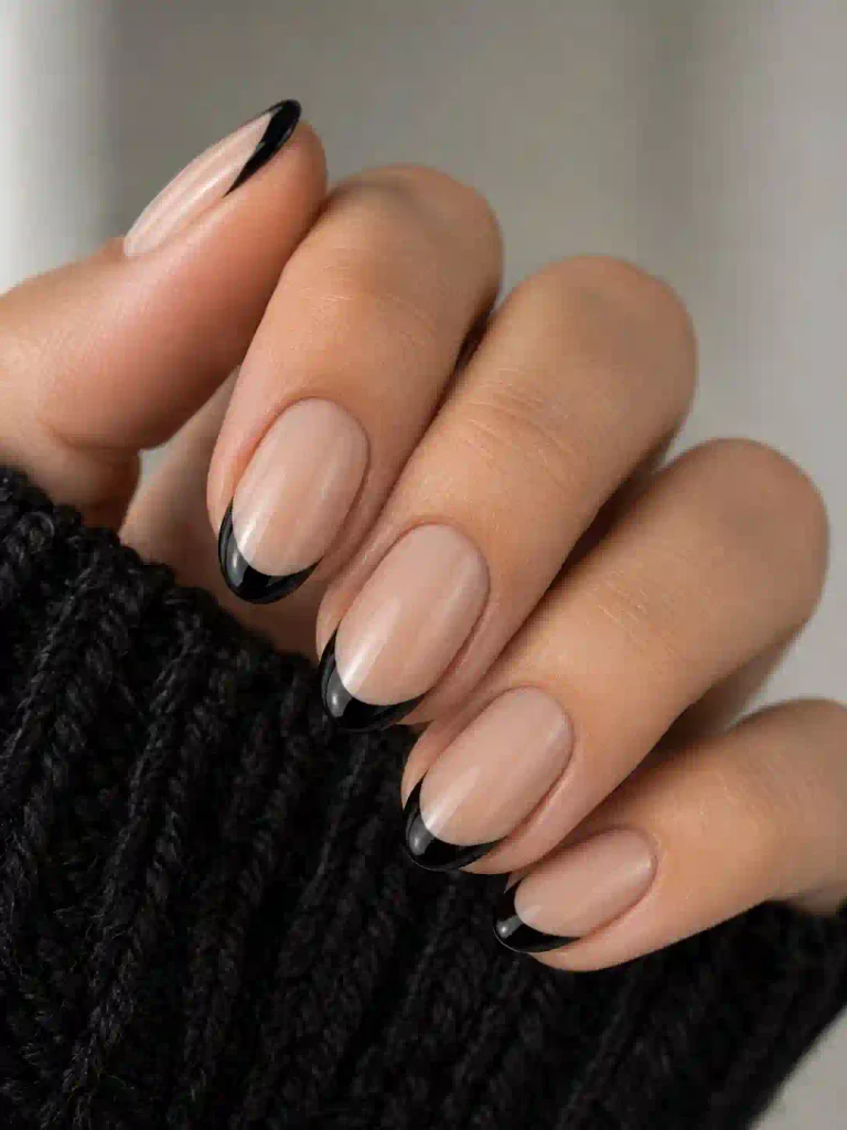 Black French nail
