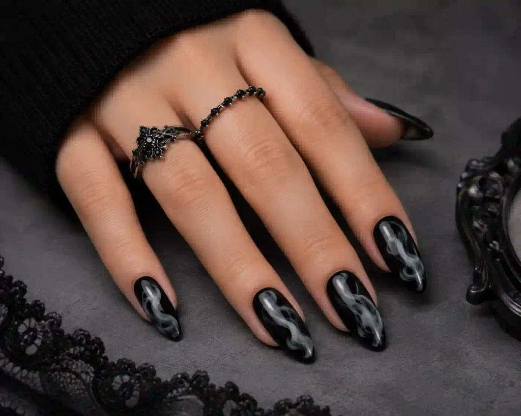 Black Smoke Nails 