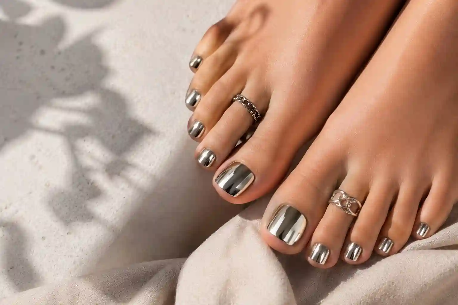 Chrome Toe Nails