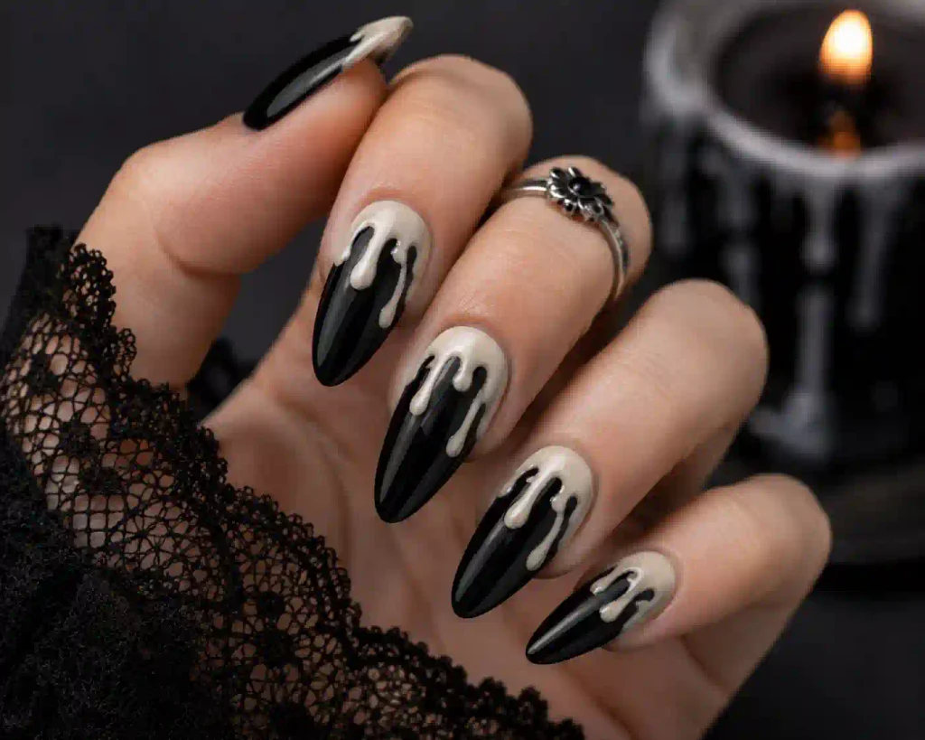 Dripping Wax Candle Nails 