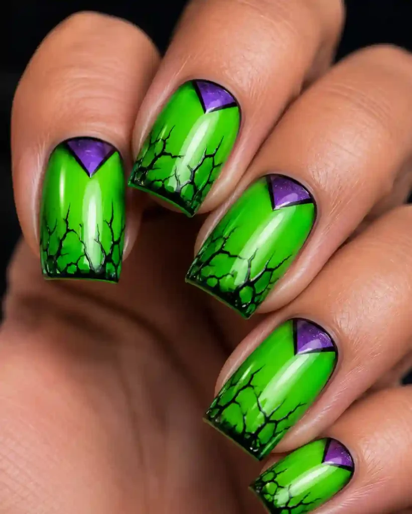 Hulk Smash Nails
