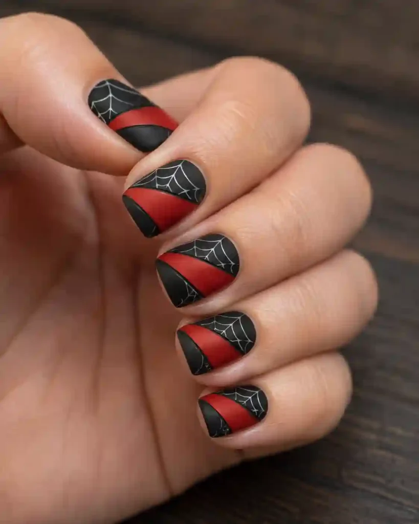 Miles Morales Web Nails