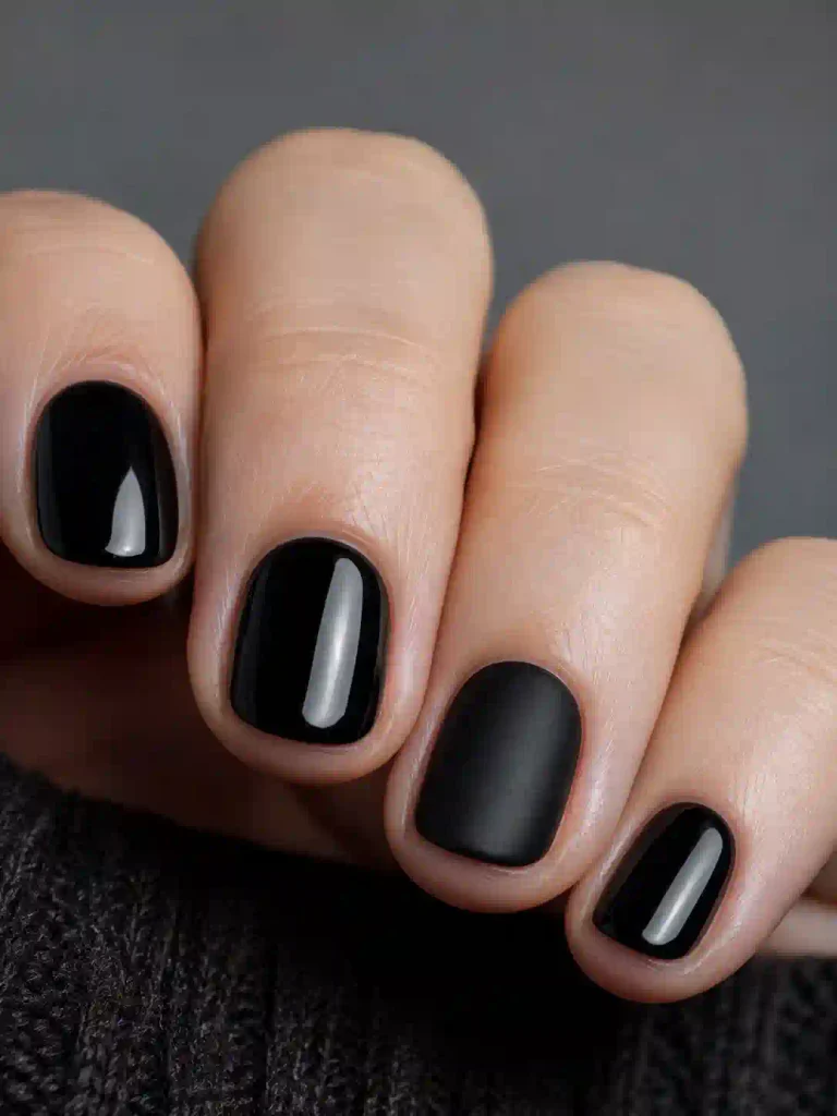 Black Halloween Nail Ideas