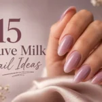 mauve milk nails