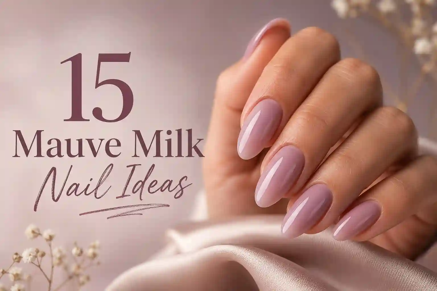 mauve milk nails