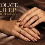 Chocolate French Tip Nail Design