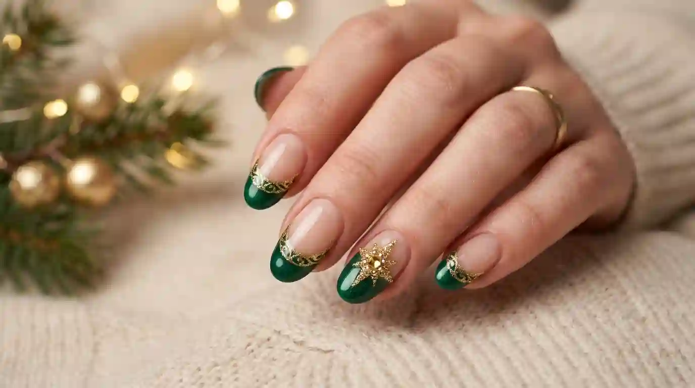 Christmas Green and Gold French