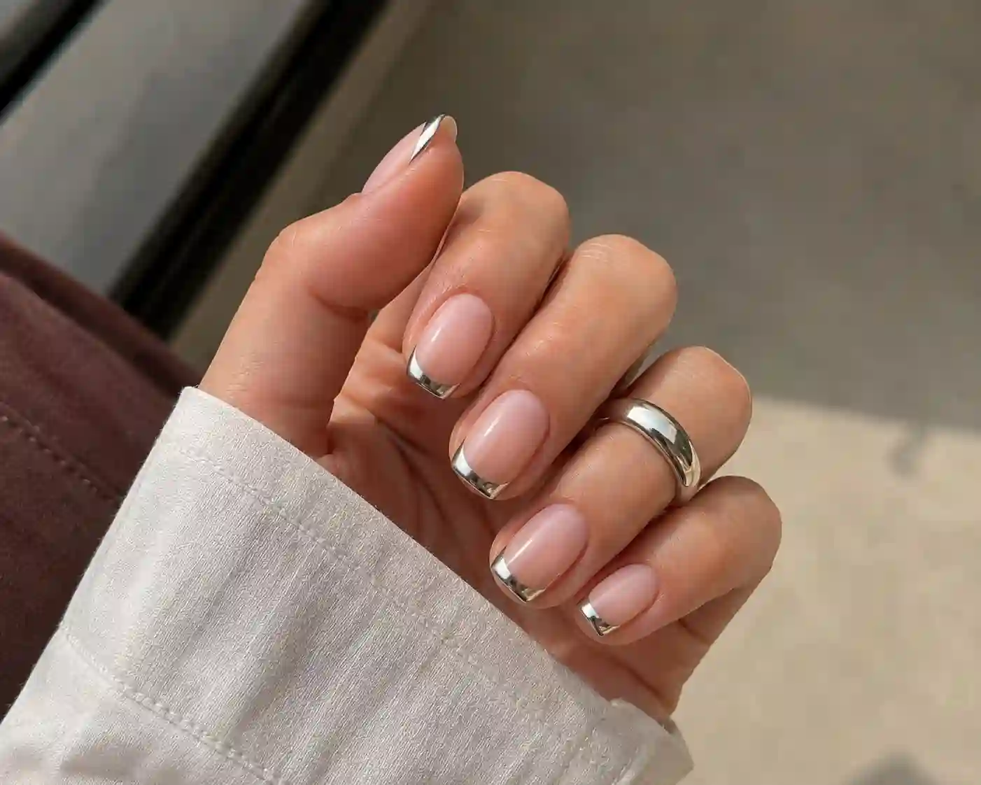 Chrome French Tips