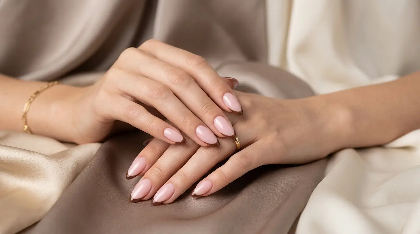 Classic Milky Pink Almond Tips