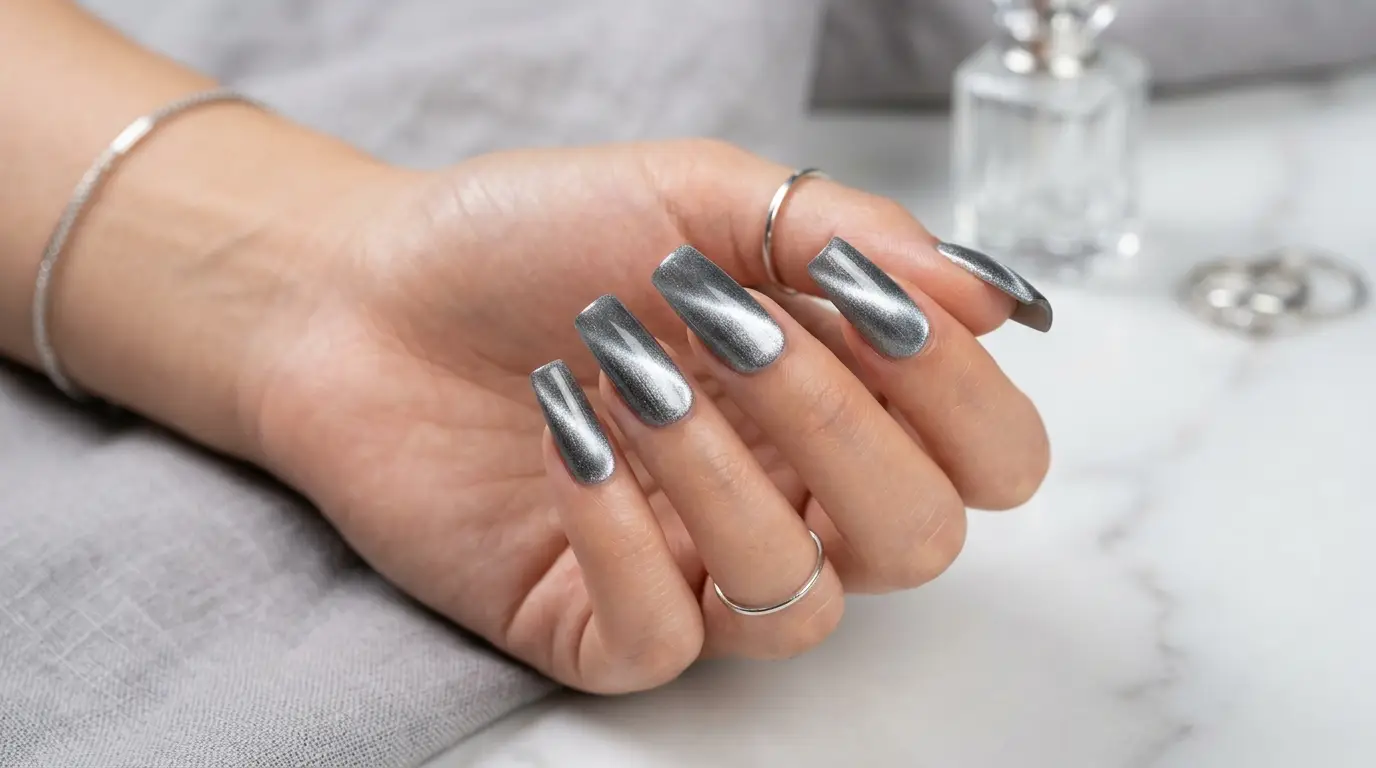 Classic Silver Cat Eye Squares