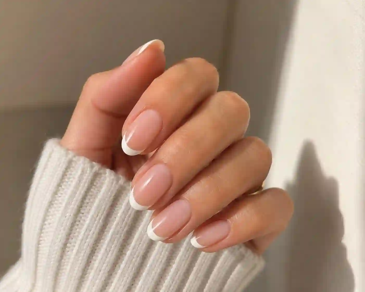 Classic White French Tip nails