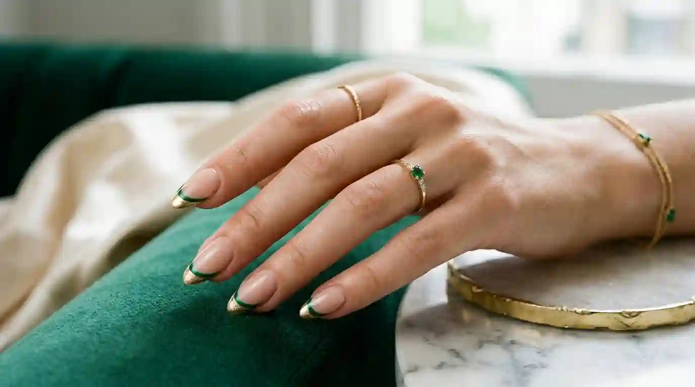 Double French Green and Gold Bands