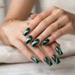 Long Square Cat Eye Nail Design Ideas