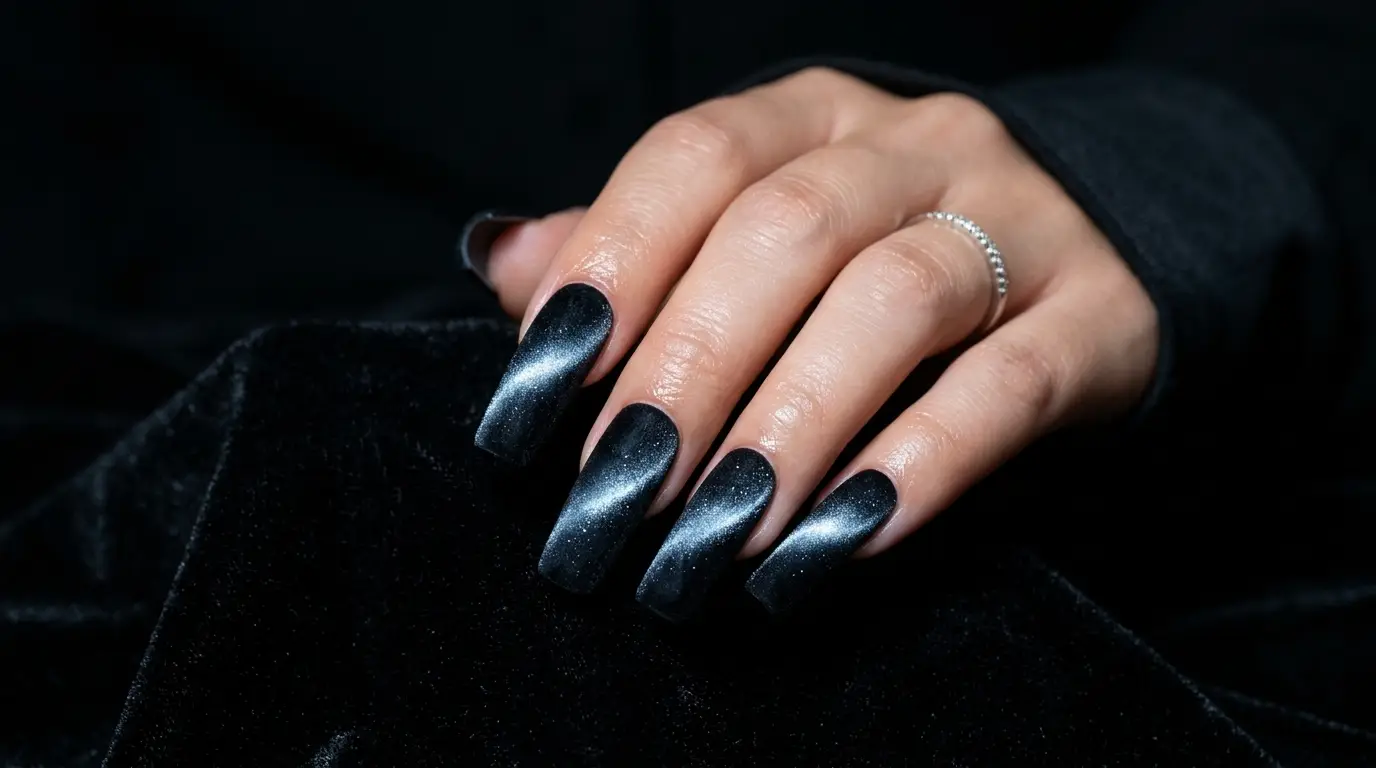 Midnight Black Velvet Cat Eye