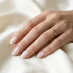 Milky White French Nails