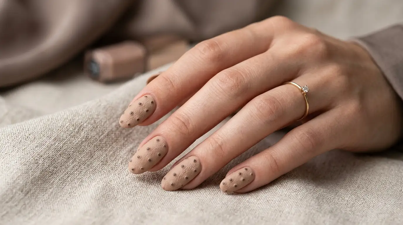 Ostrich Leather Texture Nails
