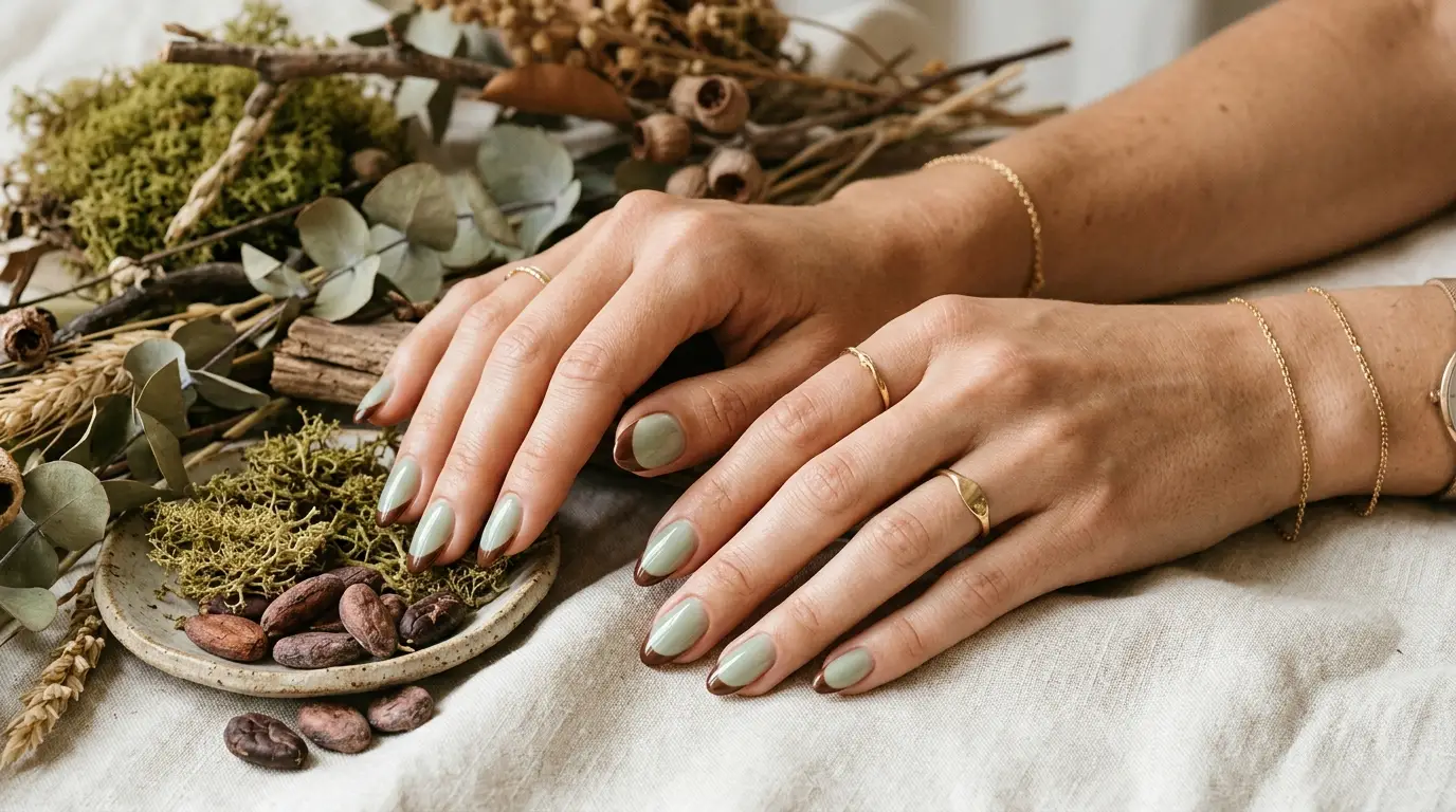 Sage Green Base Chocolate Tips