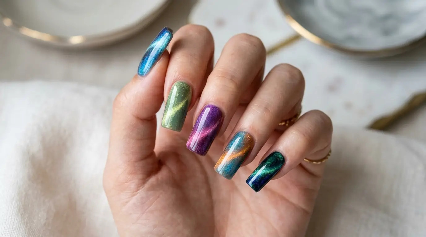 Two-Tone Cat Eye Squares (Skittle Style)