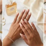 White and Gold French Tip Nails