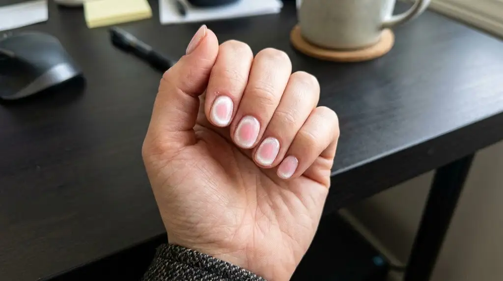 Blush Aura Center Nails