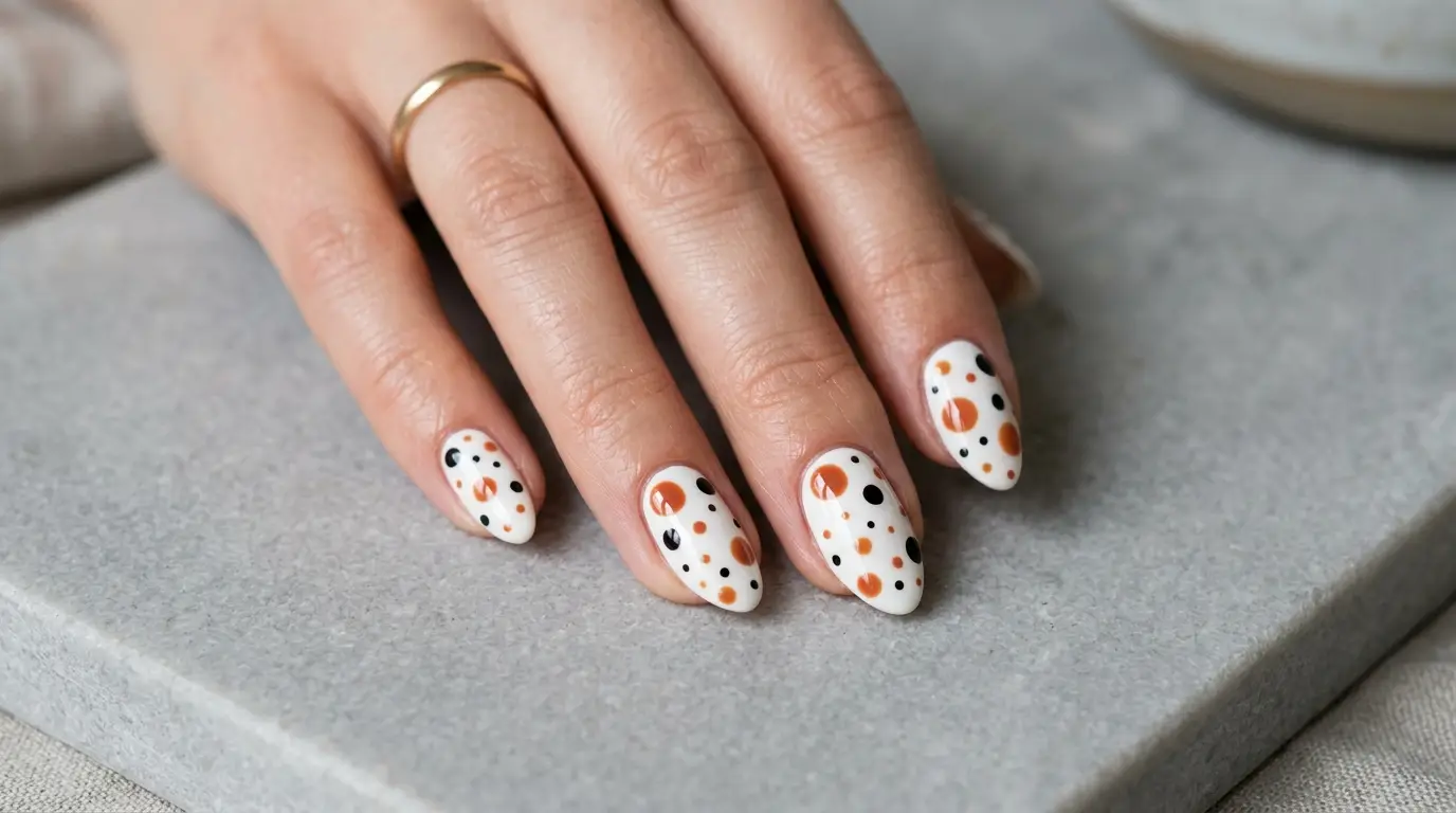 Calico Polka Dot Nails