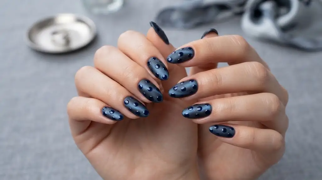 Matte Velvet with Glossy Dots