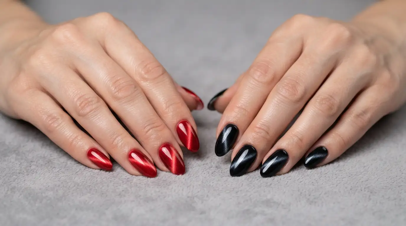 Mix-and-Match Red and Black Cat Eye Hands