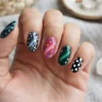 Polka Dot Cat Eye Nail Ideas